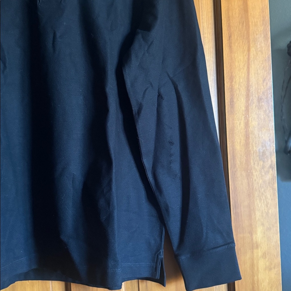 NWT Burberry Black Long Sleeve Cotton Shirt with small cuts in sleeve - Picture 16 of 16